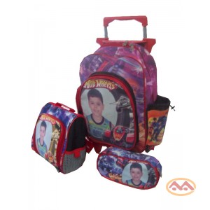 Conjunto de mochila, estojo e lancheira personalizadas infantil